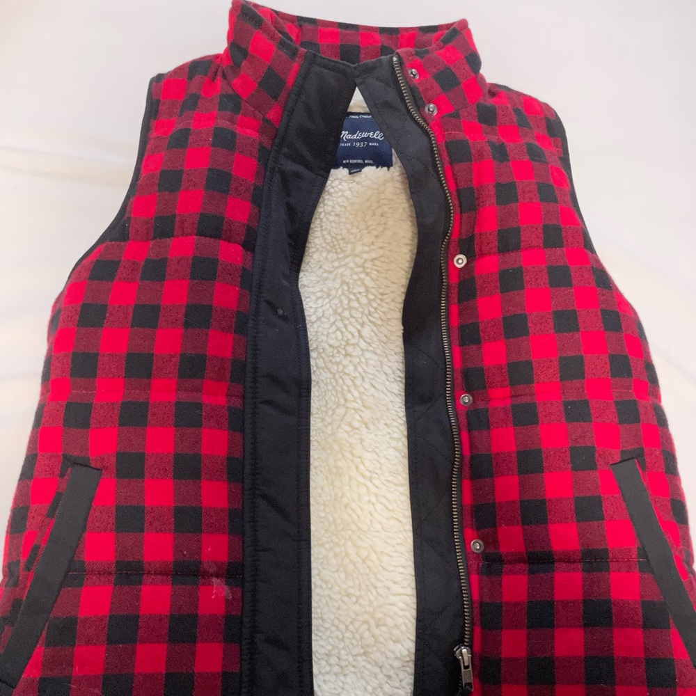 Madewell vest buffalo plaid